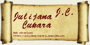 Julijana Cupara vizit kartica
